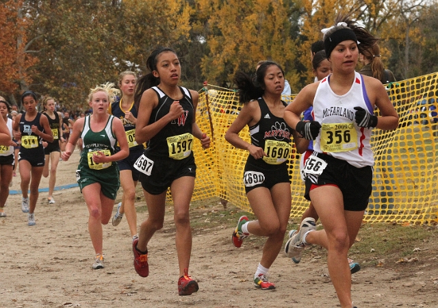 2009 CIF XC Girls D4-041.JPG - 2009 California CIF Cross Country Championships, Woodward Park, Fresno, California